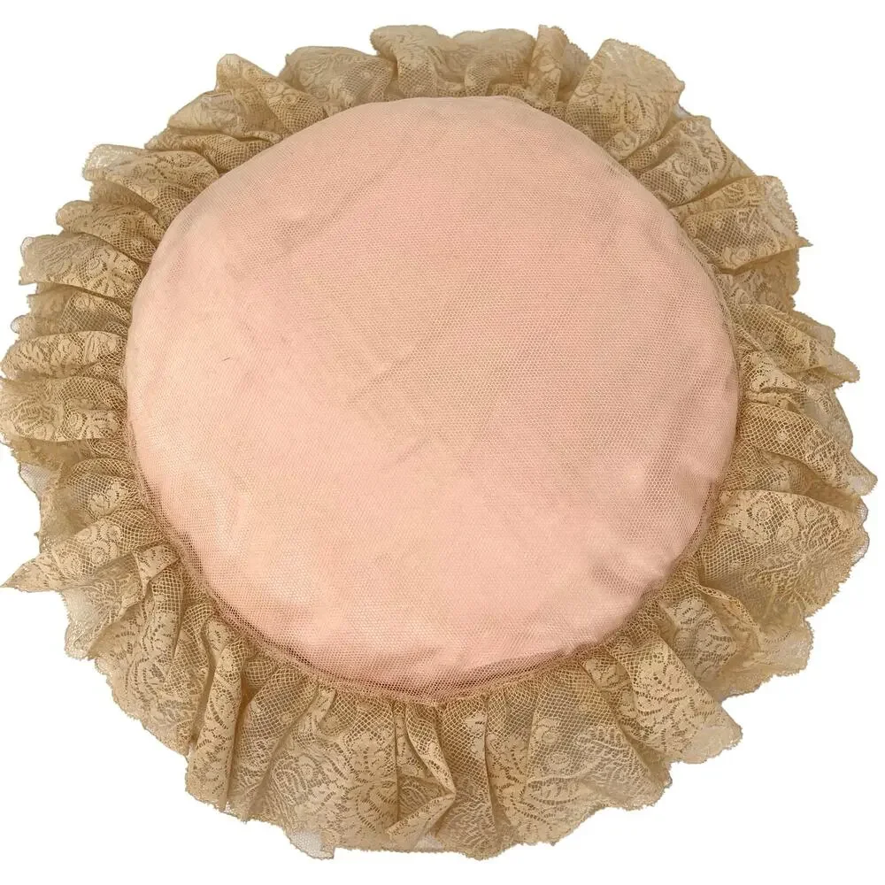 vintage French country Victorian lace detailed embroidery ruffled edges pillows